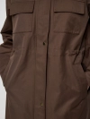 Удлиненная куртка в шоколадном оттенке
