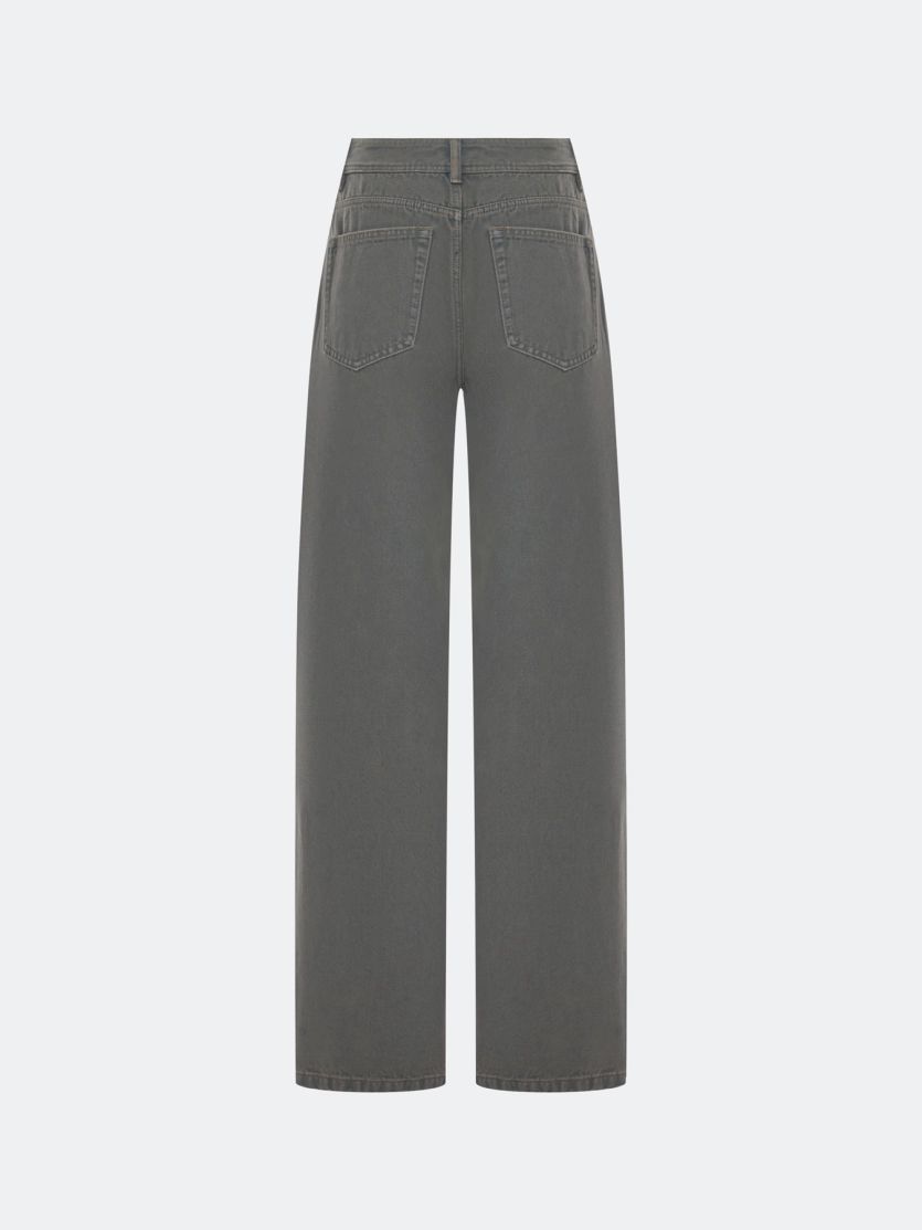 Широкие джинсы с винтажной варкой