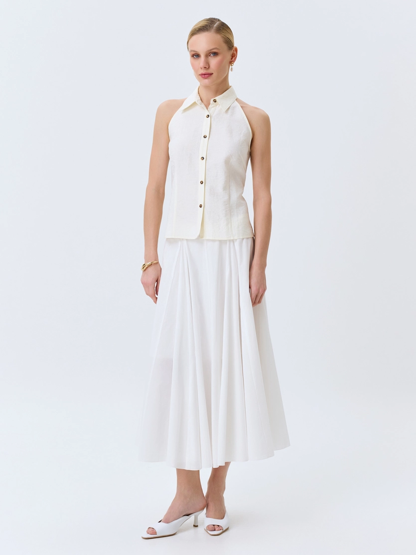 Пышная юбка-миди из 100% хлопка