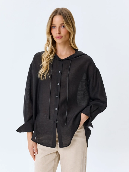 Oversize рубашка с капюшоном