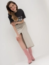 Oversize футболка с контрастным принтом из 100% хлопка
