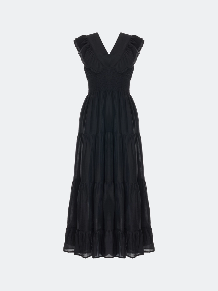 Платье с оборками из лиоцелла