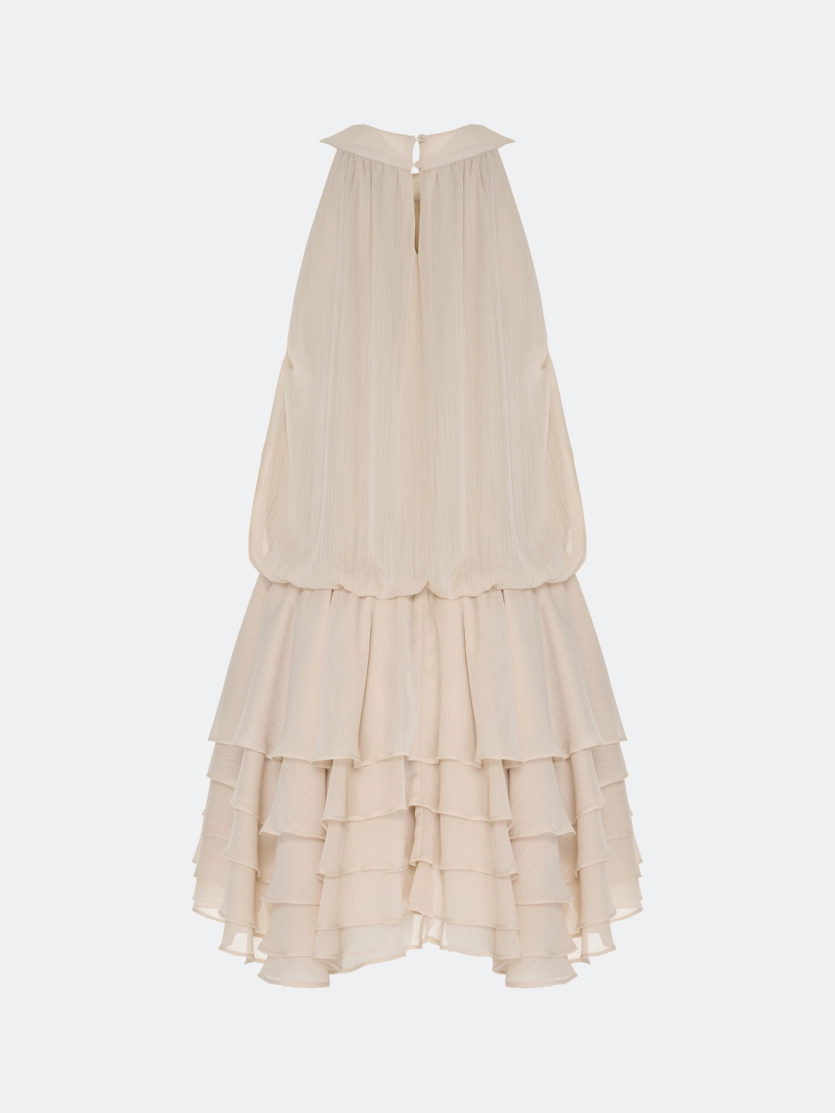 Романтичное платье-мини с оборками