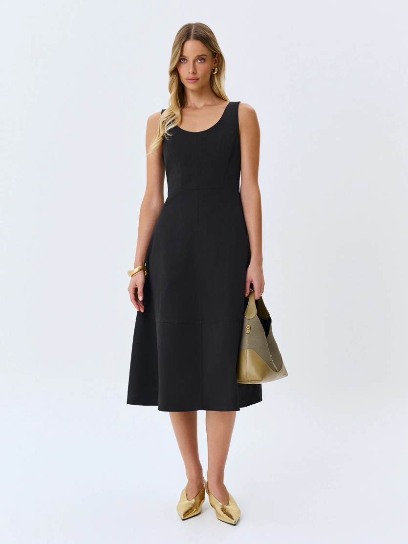 Хлопковое платье-миди