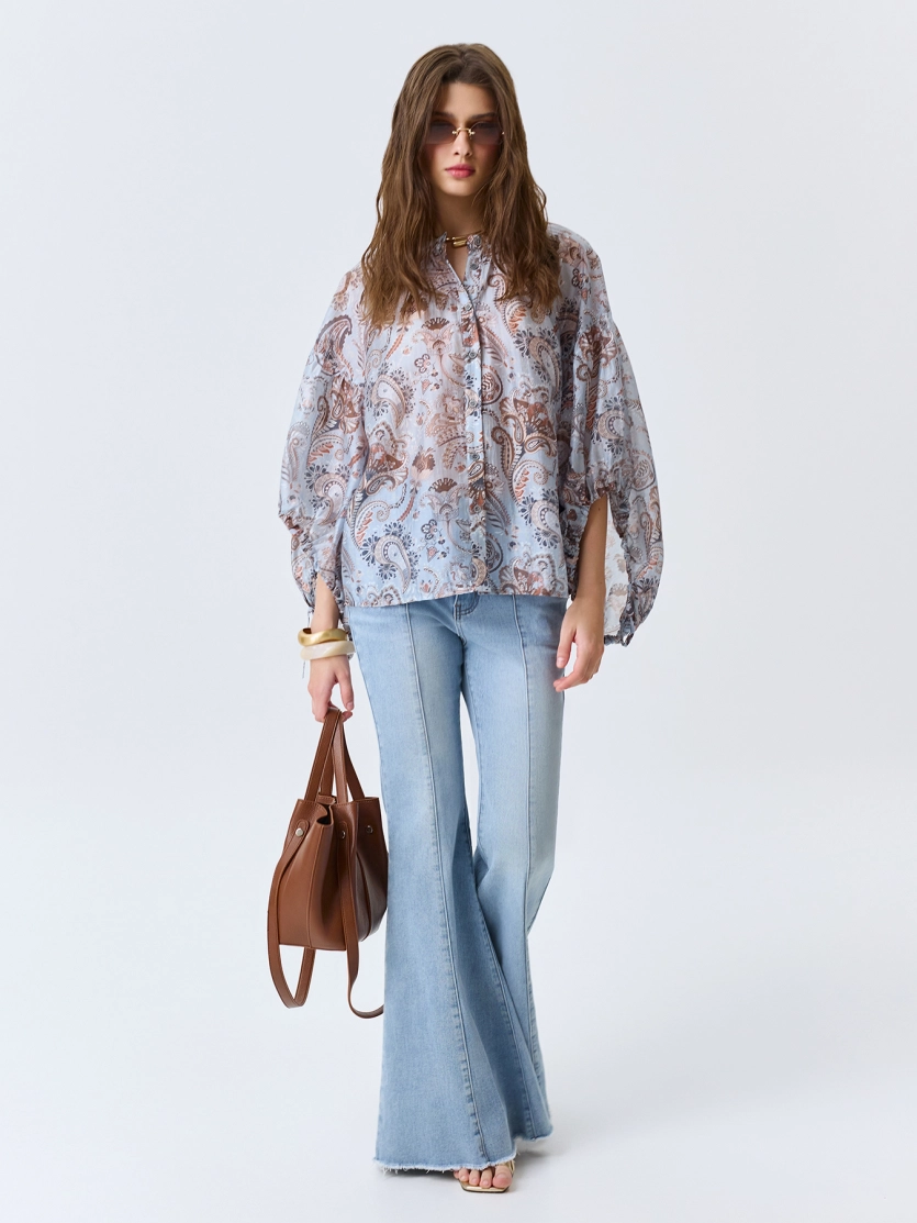 Романтичная блузка с принтом "Пейсли"