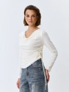 Асимметричный лонгслив из тенселя