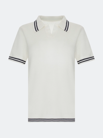 Поло ажурной вязки