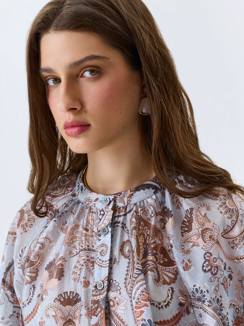 Романтичная блузка с принтом "Пейсли"