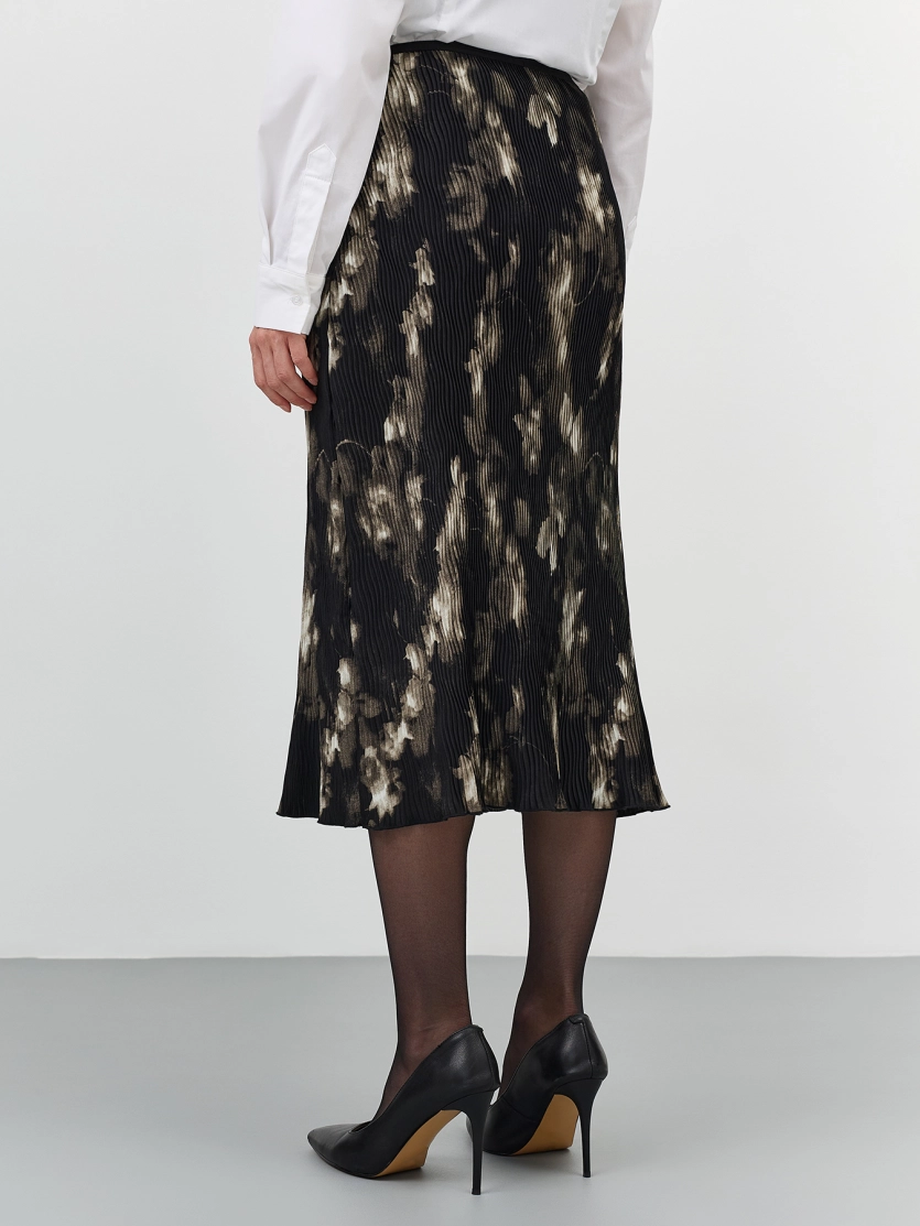 Юбка-плиссе из фактурной ткани
