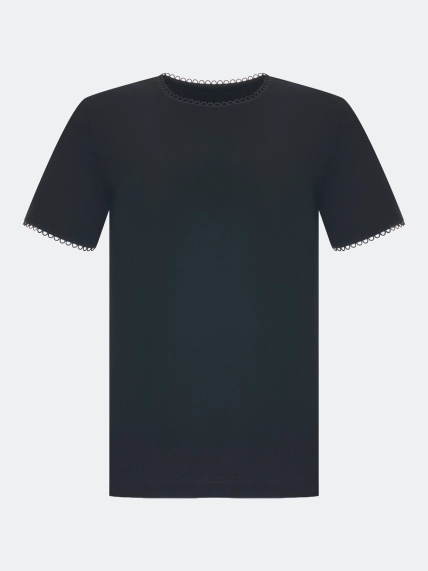 Футболка с кружевным кантом