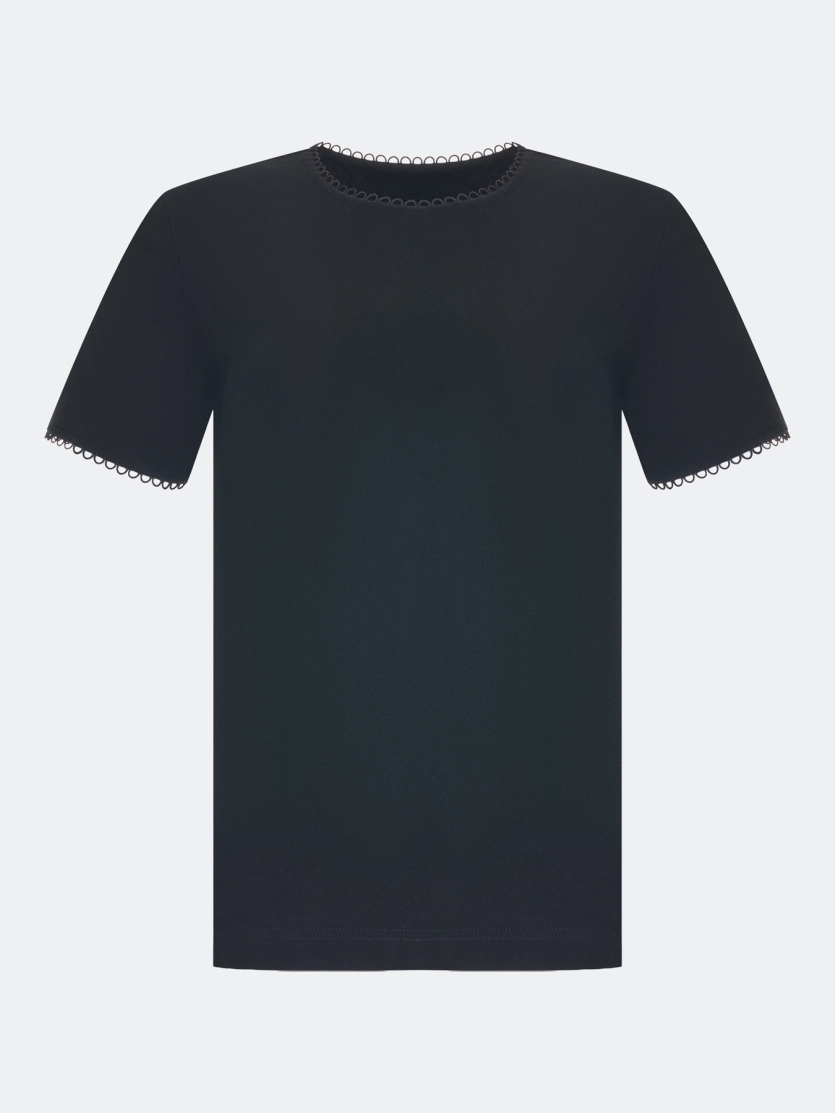 Футболка с кружевным кантом