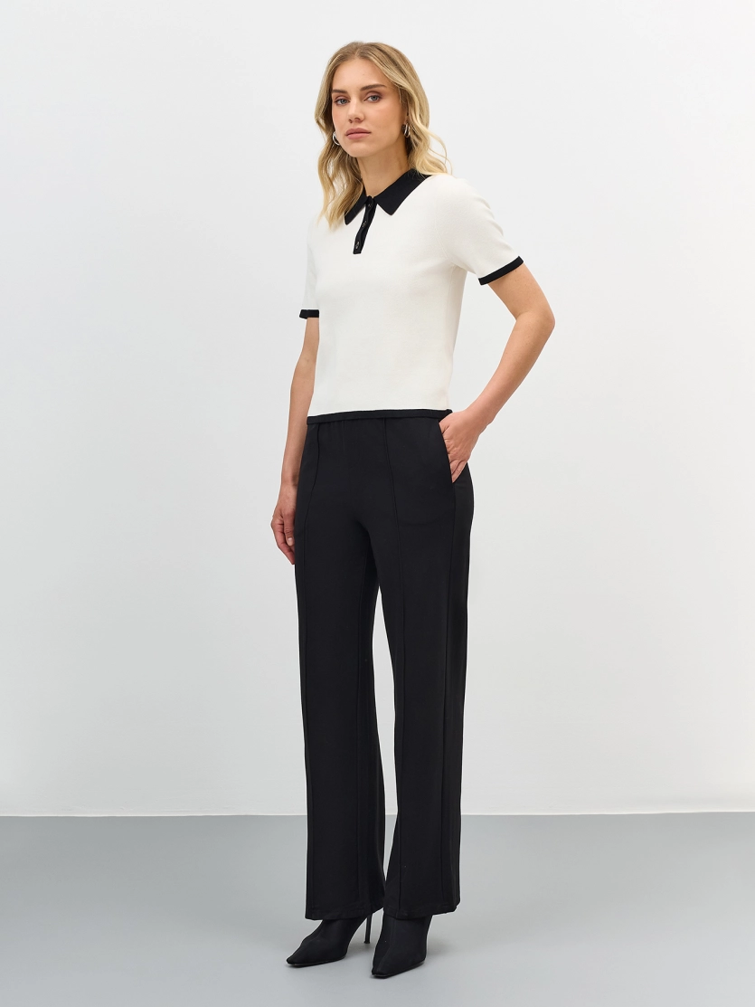 Трикотажные брюки с мягкими стрелками