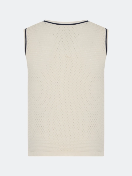 Ажурный топ с контрастными кантами