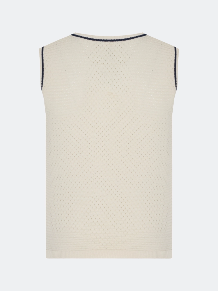 Ажурный топ с контрастными кантами