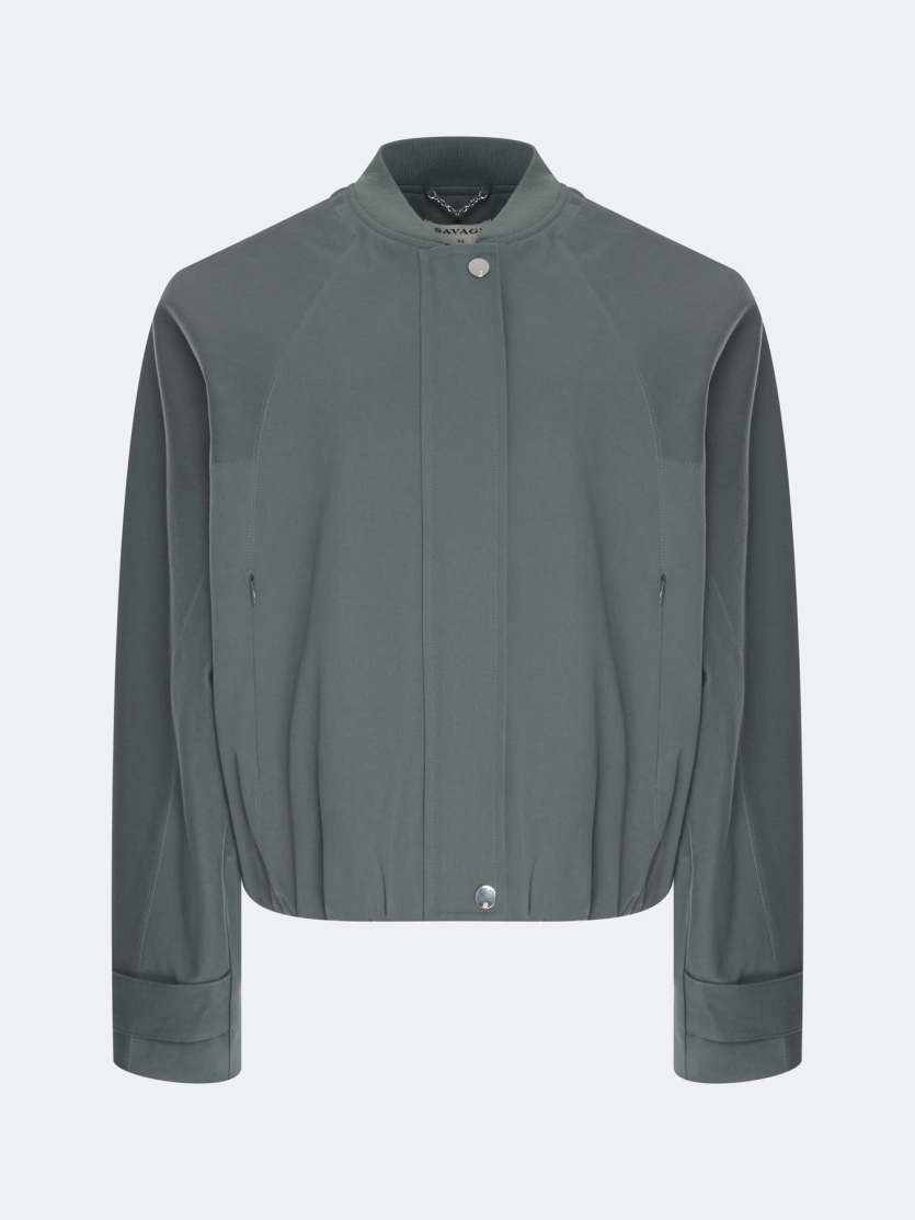 Укороченный бомбер из 100% хлопка