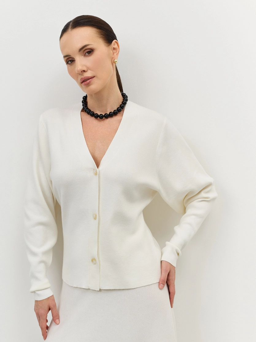 Кардиган с объемными рукавами