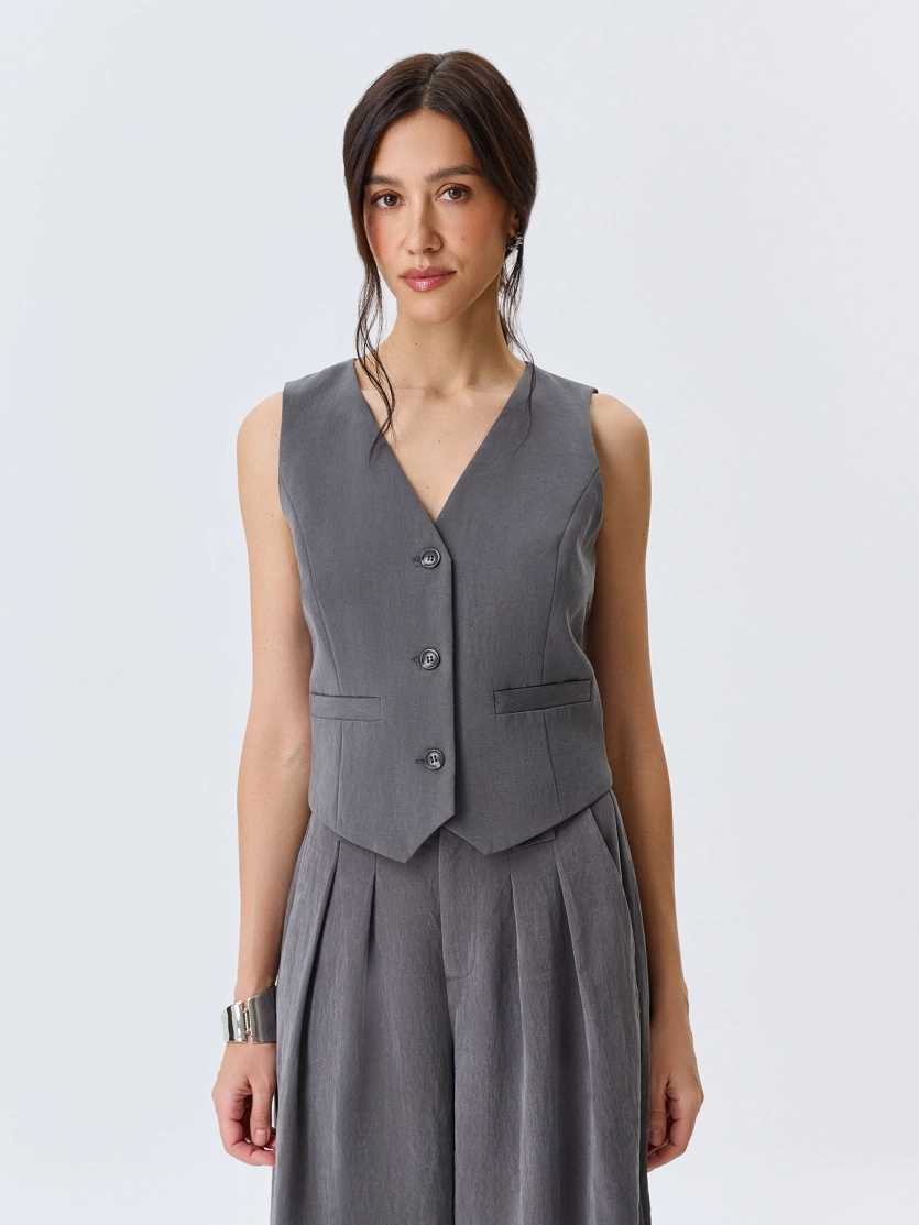 Укороченный жилет из лиоцелла 