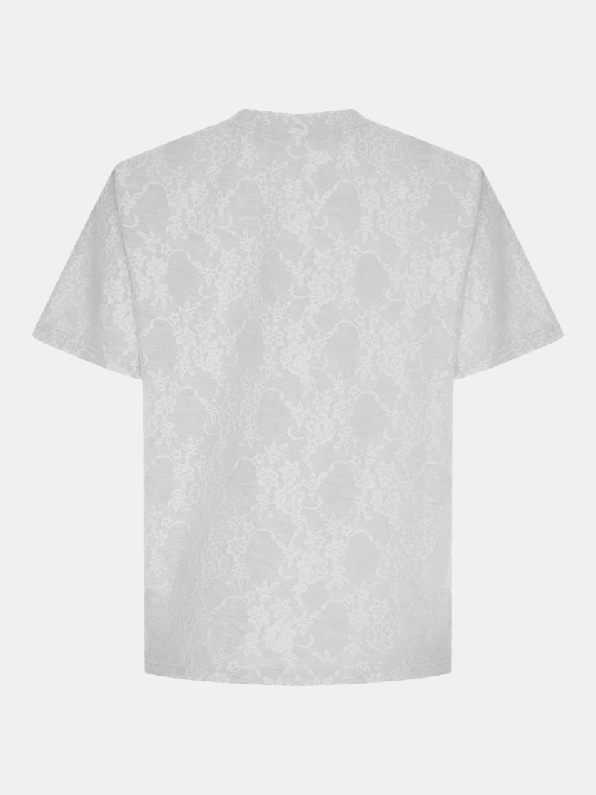 Oversize футболка с кружевом