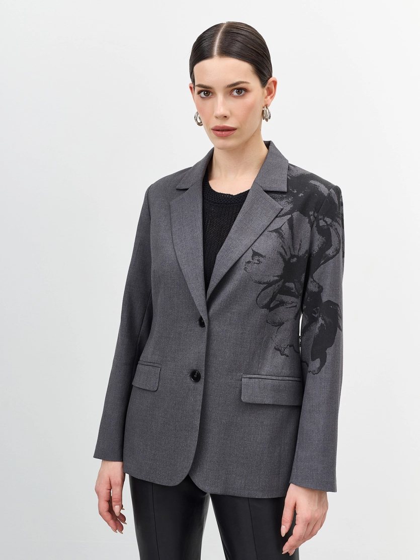 Жакет с цветочным принтом