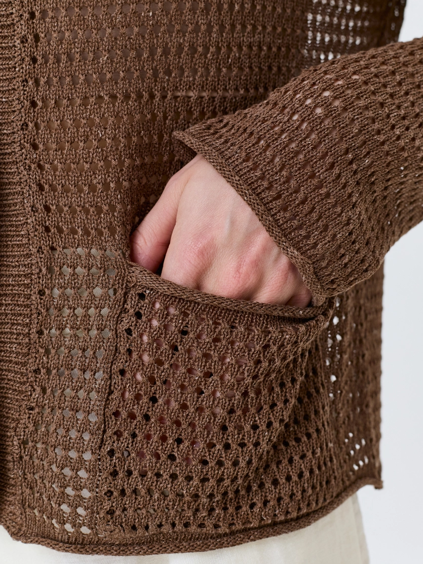 Ажурный кардиган из смесового лиоцелла