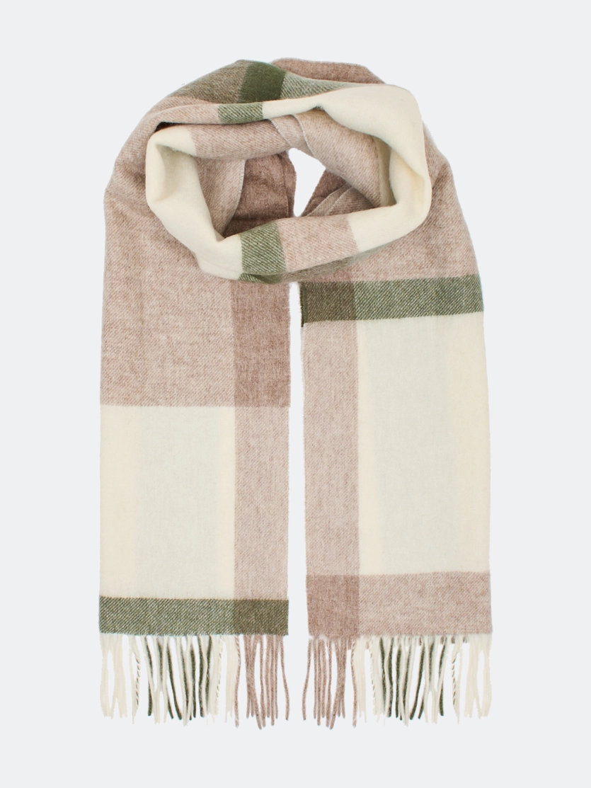 Шерстяной шарф в клетку