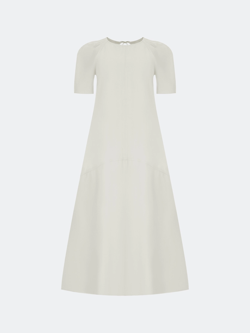 Платье А-силуэта с деталью на спинке