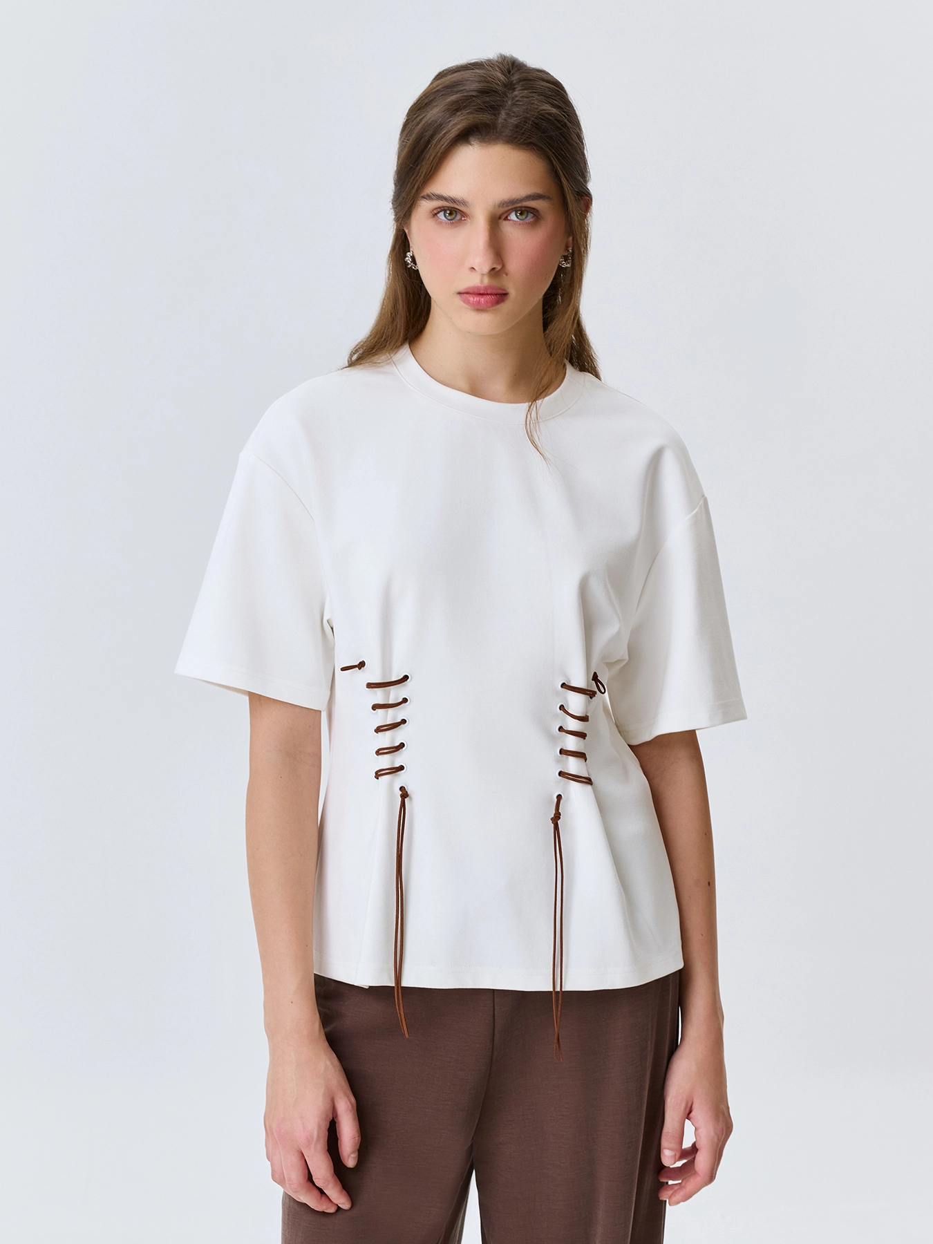 Джемпер с контрастной шнуровкой SAVAGE