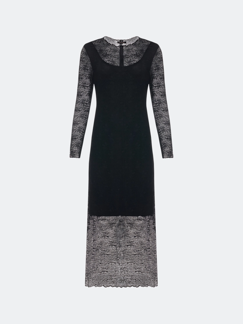 Кружевное платье макси