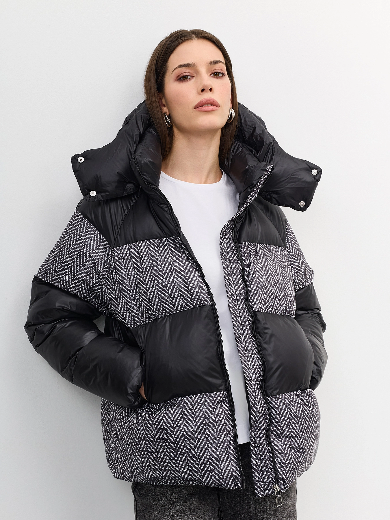 Комбинированная куртка в стиле color block SAVAGE