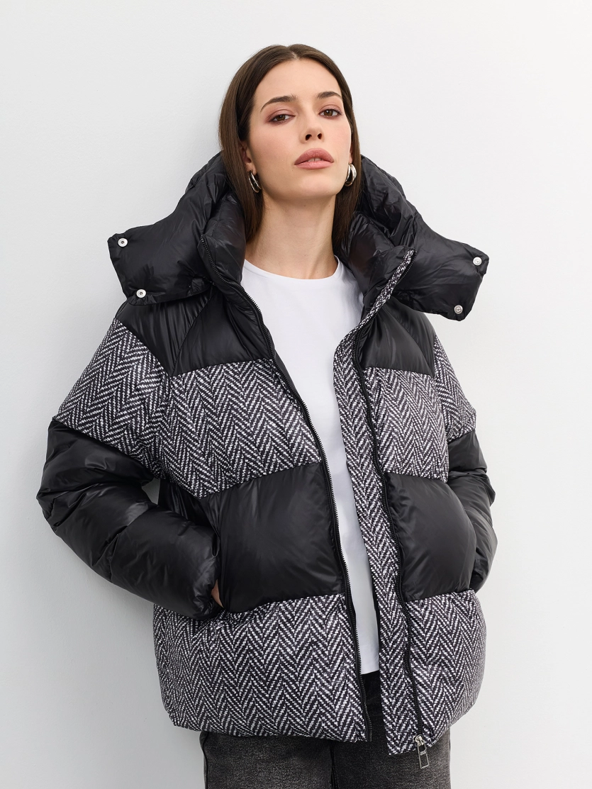 Комбинированная куртка в стиле color block