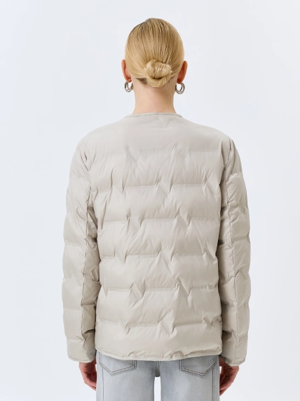 Стеганная куртка с  шарфом