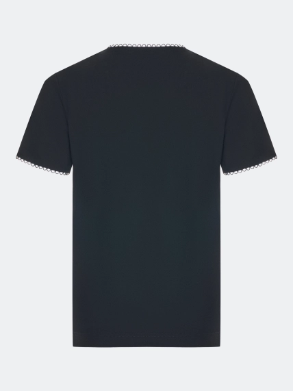 Футболка с кружевным кантом
