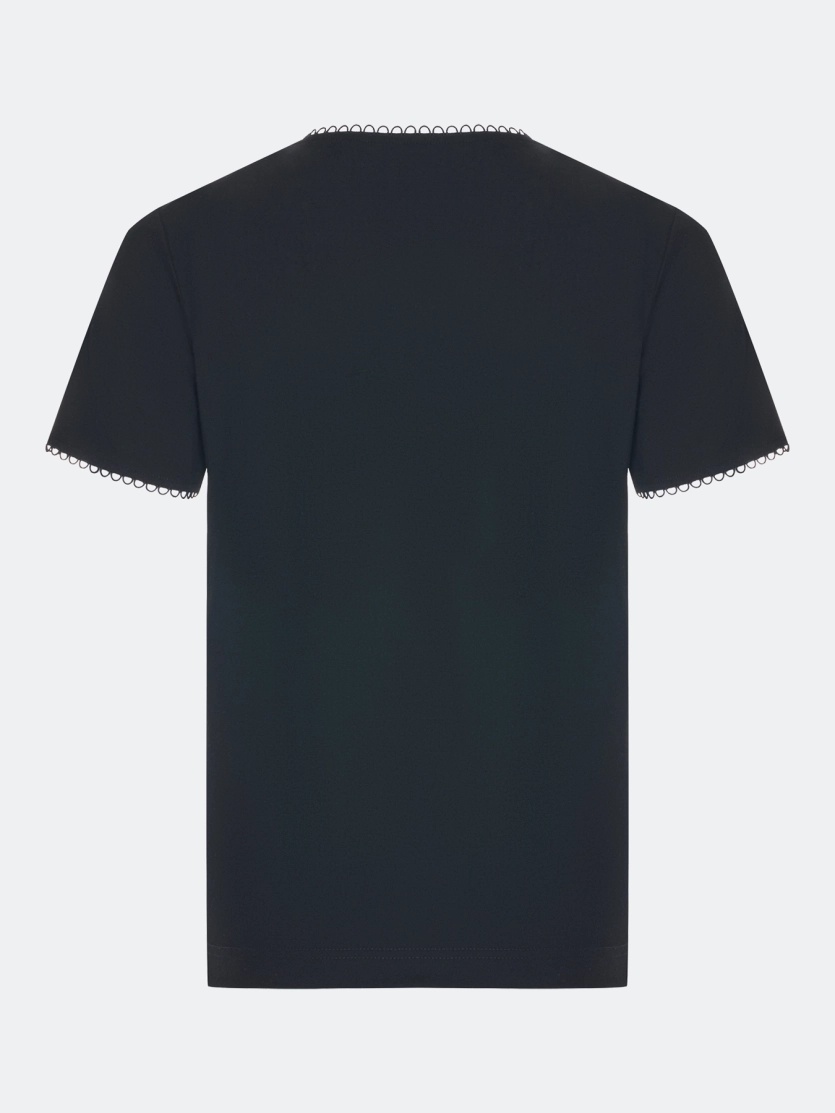 Футболка с кружевным кантом
