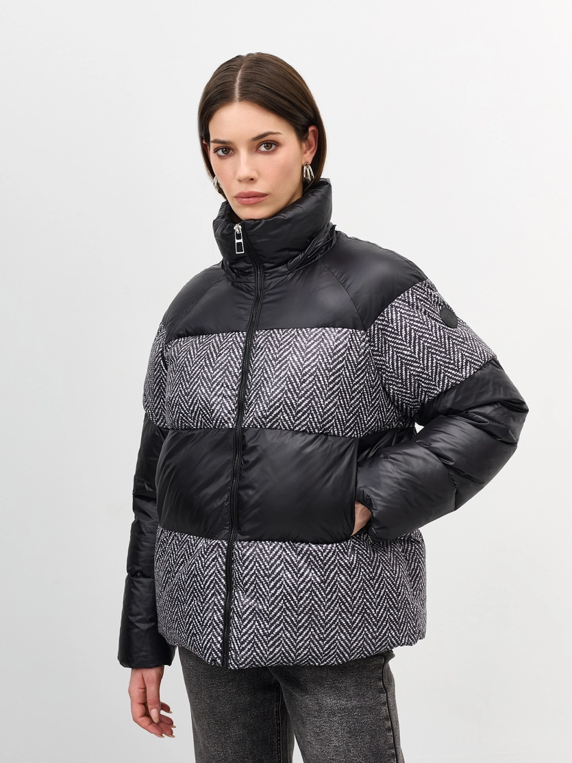 Комбинированная куртка в стиле color block