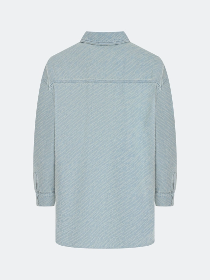 Рубашка из фактурного денима