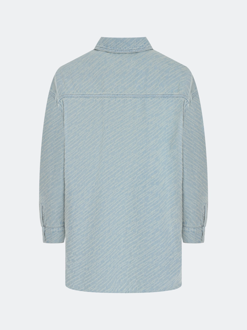 Рубашка из фактурного денима