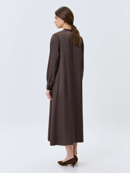 Сатиновое платье-рубашка из 100% вискозы