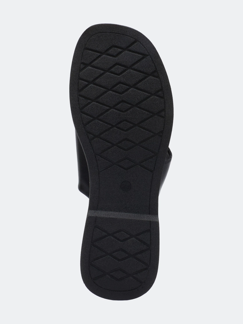 Кожаные сабо на высокой подошве