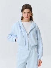 Укороченное худи на молнии