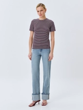 Джинсы STRAIGHT с отворотами