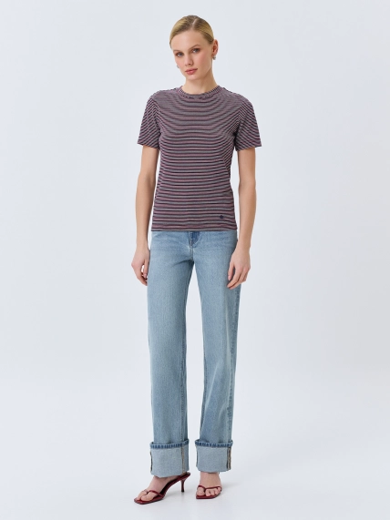 Джинсы STRAIGHT с отворотами