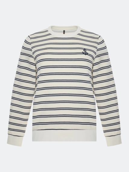 Свободный джемпер в морском стиле