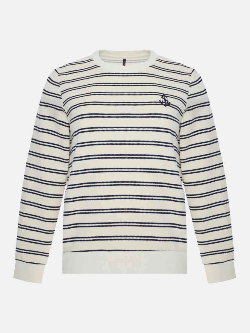 Свободный джемпер в морском стиле