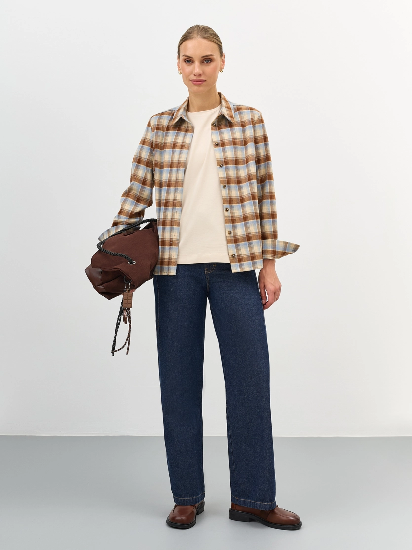 Рубашка в яркую клетку