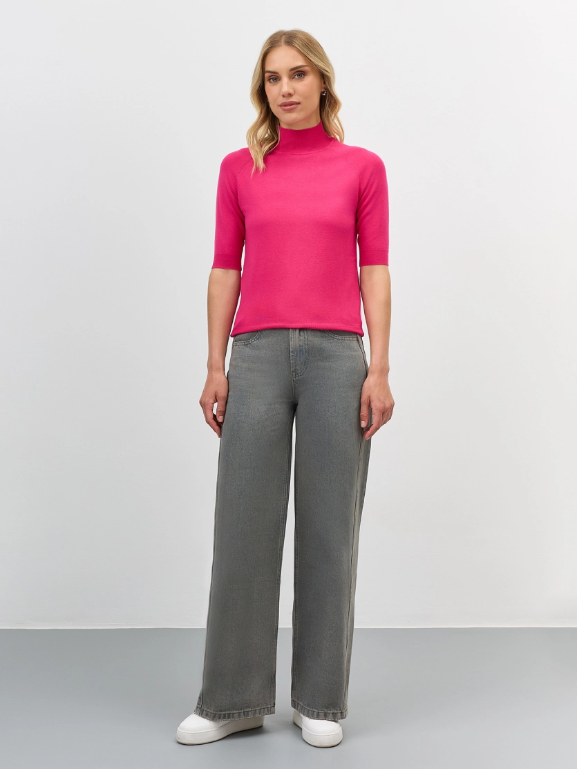 Широкие джинсы с винтажной варкой