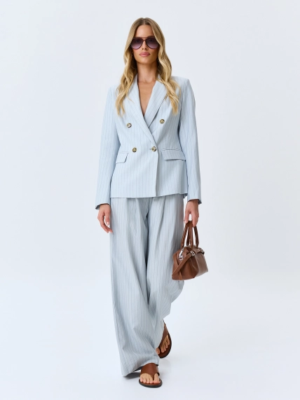 Широкие брюки в тонкую полоску