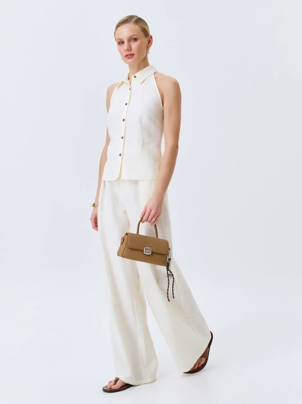 Сумка-багет с обвесом