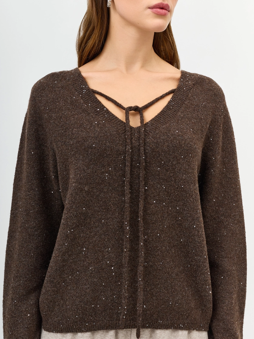 Джемпер с мерцающим люрексом 