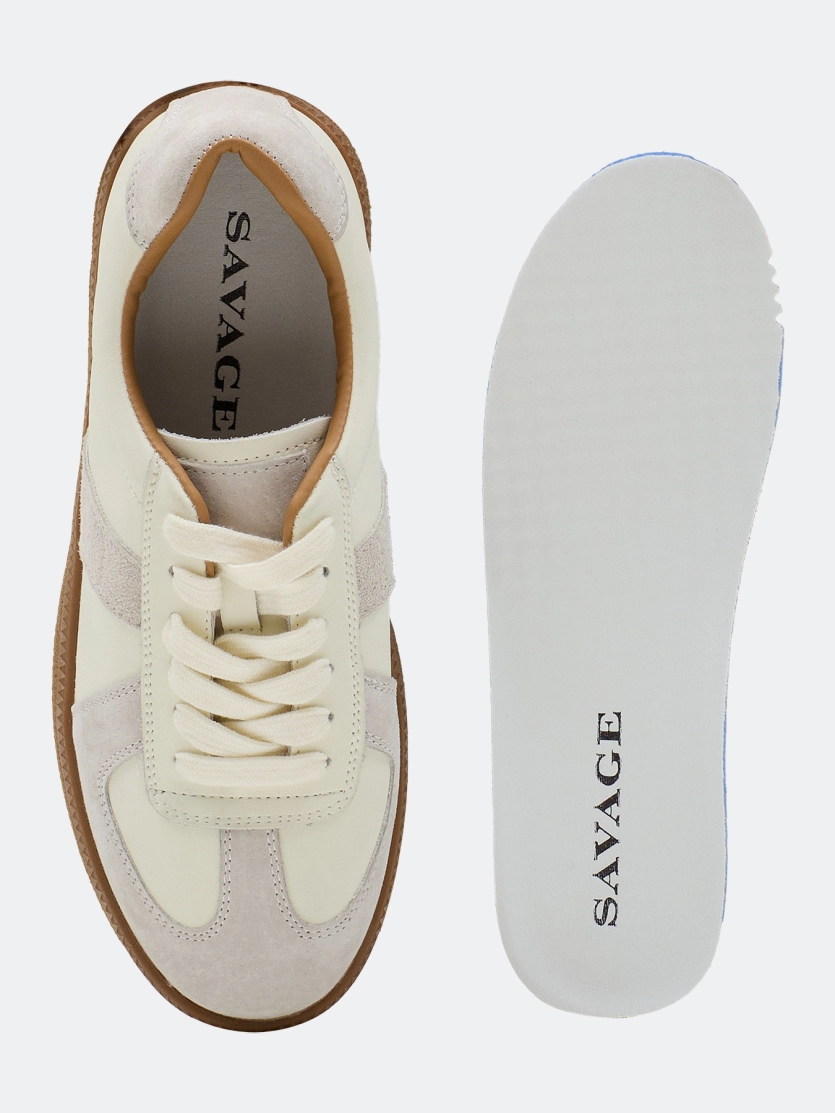 Базовые кеды из натуральной замши