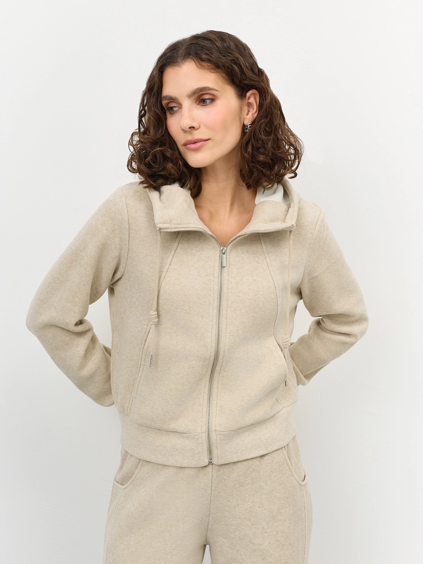 Теплый укороченный худи